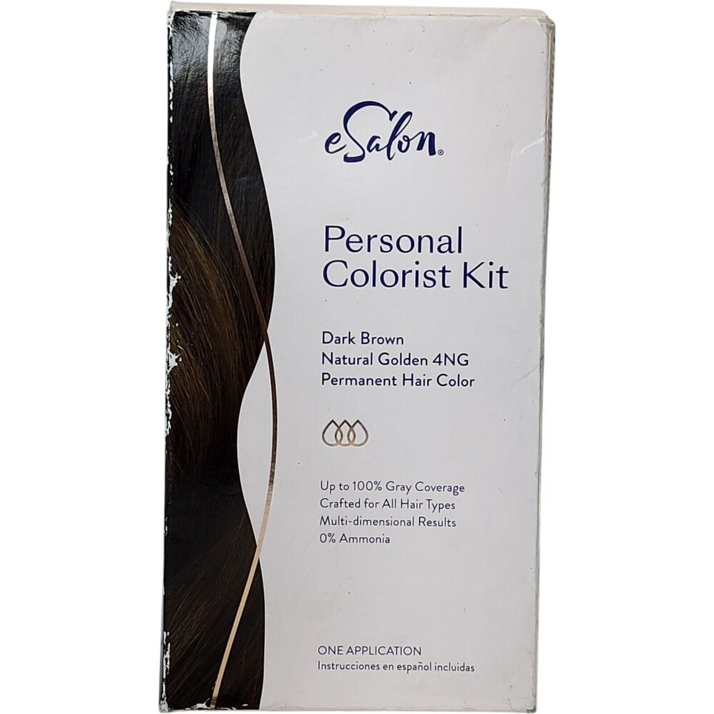 eSalon Personal Colorist Kit 4ng Dark Brown Natural Golden Permanent Hair Color